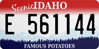 ID license plate E561144