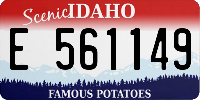 ID license plate E561149