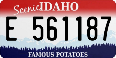 ID license plate E561187