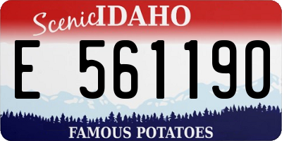 ID license plate E561190