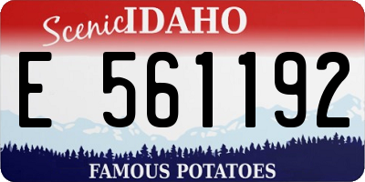 ID license plate E561192