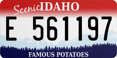 ID license plate E561197