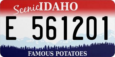 ID license plate E561201