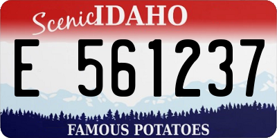 ID license plate E561237