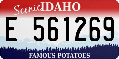 ID license plate E561269