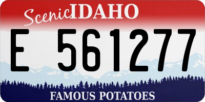 ID license plate E561277