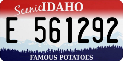 ID license plate E561292