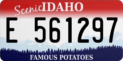 ID license plate E561297