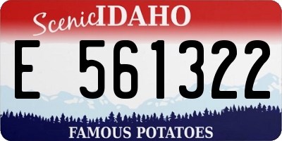 ID license plate E561322