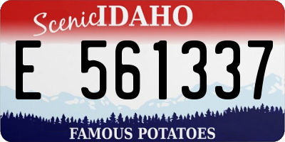 ID license plate E561337