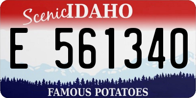 ID license plate E561340