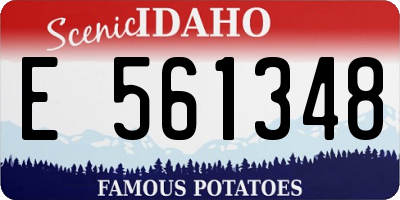 ID license plate E561348