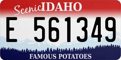 ID license plate E561349