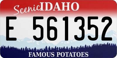 ID license plate E561352