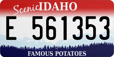 ID license plate E561353