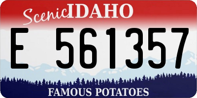 ID license plate E561357