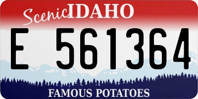 ID license plate E561364
