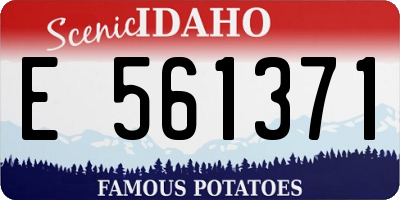ID license plate E561371