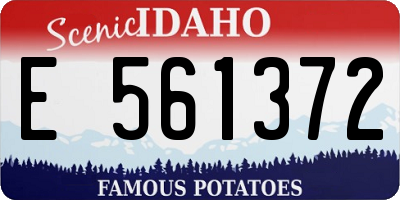 ID license plate E561372