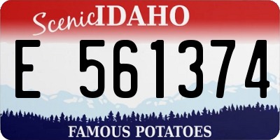 ID license plate E561374