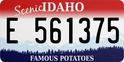 ID license plate E561375