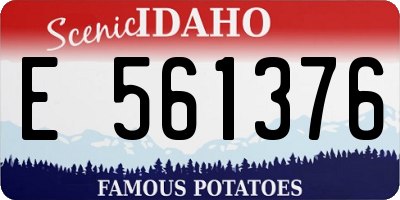 ID license plate E561376