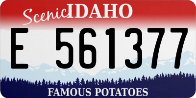 ID license plate E561377