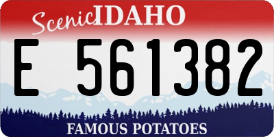ID license plate E561382