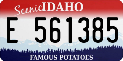 ID license plate E561385