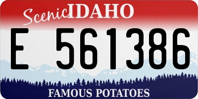 ID license plate E561386