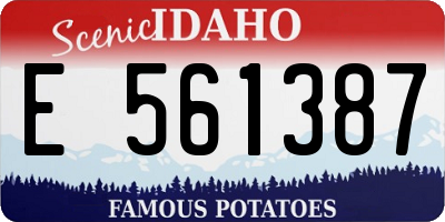 ID license plate E561387