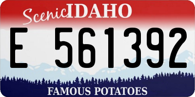 ID license plate E561392