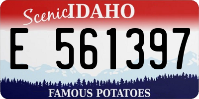 ID license plate E561397