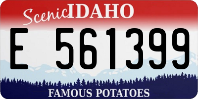 ID license plate E561399