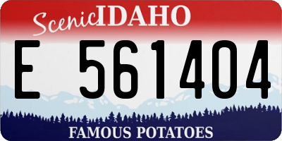 ID license plate E561404