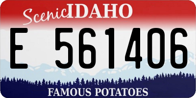 ID license plate E561406
