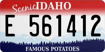 ID license plate E561412