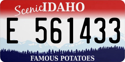 ID license plate E561433