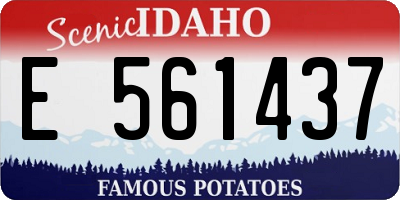 ID license plate E561437