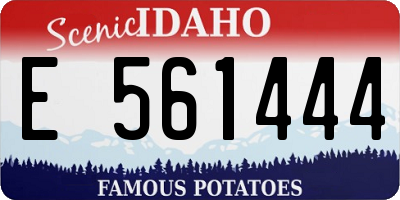 ID license plate E561444