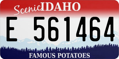 ID license plate E561464