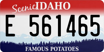 ID license plate E561465
