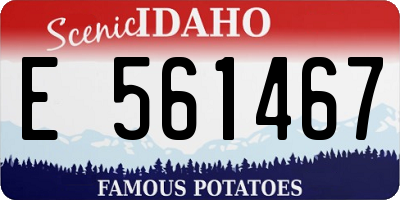 ID license plate E561467