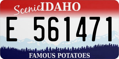 ID license plate E561471