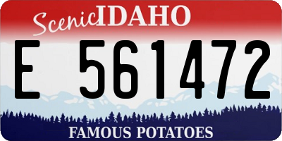 ID license plate E561472