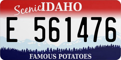 ID license plate E561476