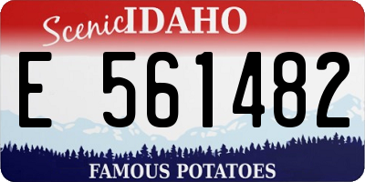 ID license plate E561482