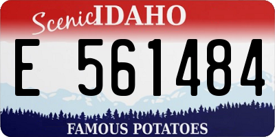 ID license plate E561484