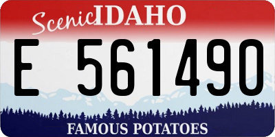 ID license plate E561490