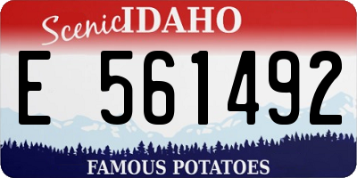 ID license plate E561492